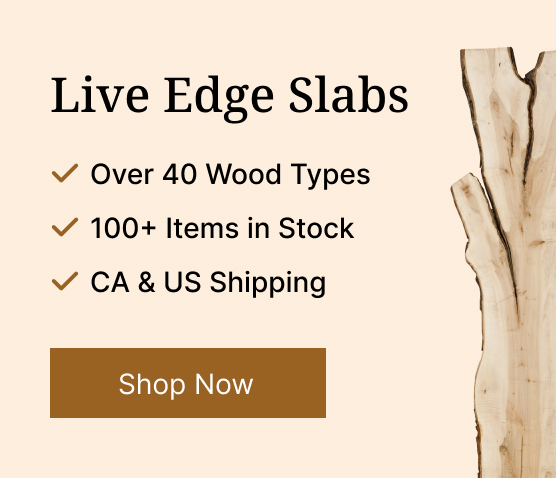 live edge wood banner